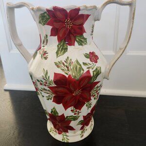 Festive Floral Ceramic Vase